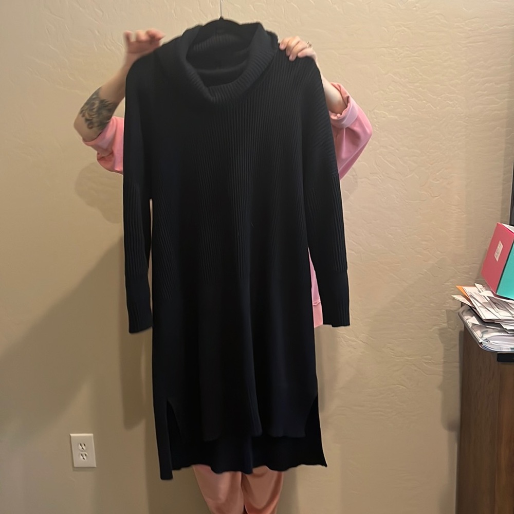 Stretch turtle neck sweater (cotton/cashmere blend)